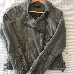 Olive Max Jeans Utility Style Jacket